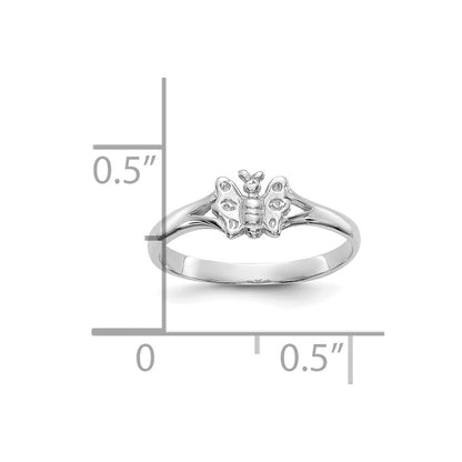 10K Weißgold 10K Schmetterling Baby Ring