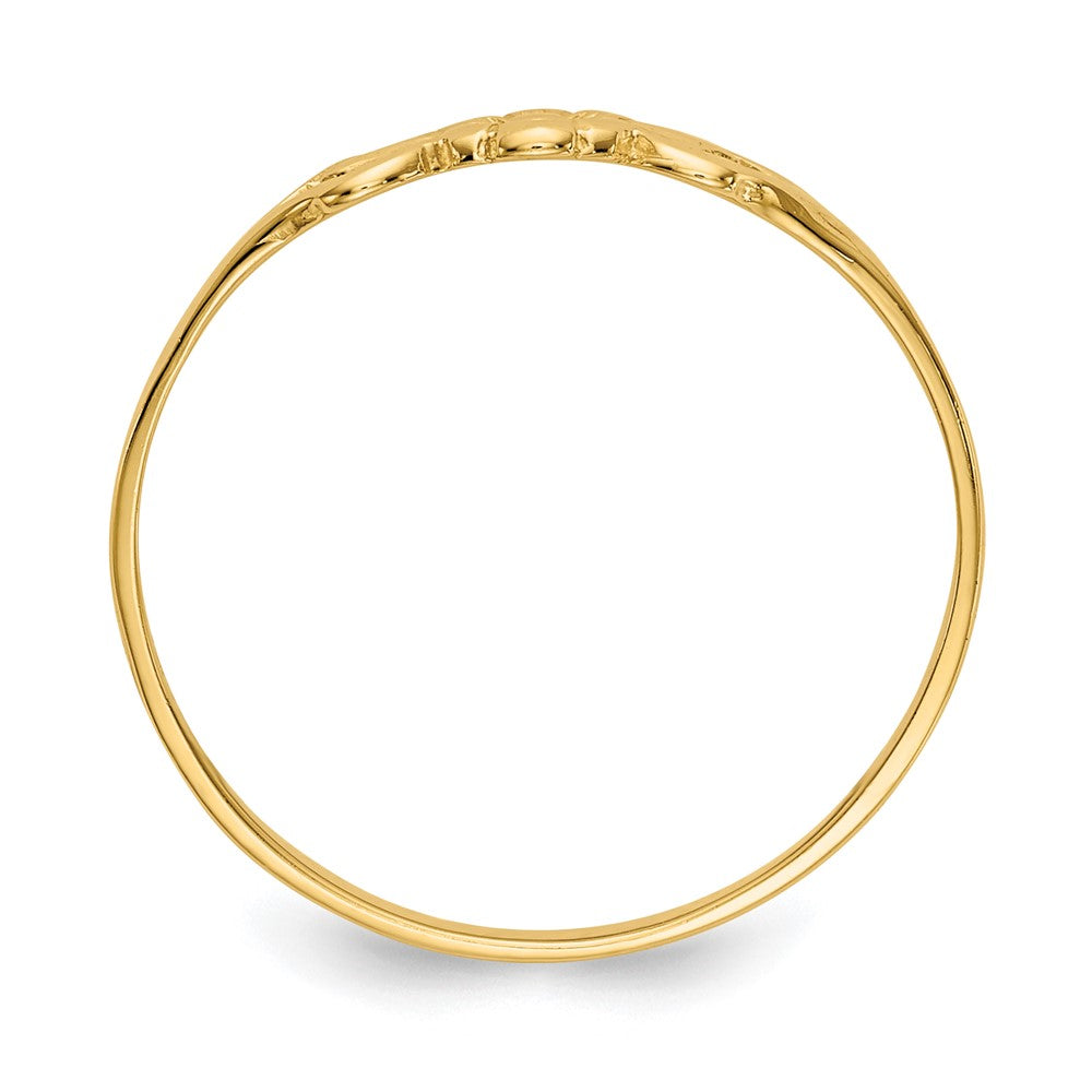 10K Gelbgold 10K Blume Kind Ring