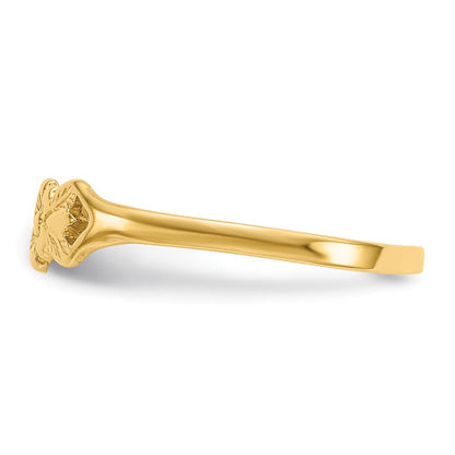 10K Gelbgold 10K Blume Kind Ring