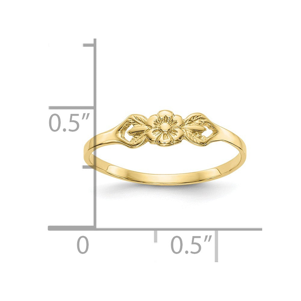 10K Gelbgold 10K Blume Kind Ring