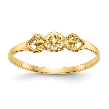 10K Gelbgold 10K Blume Kind Ring
