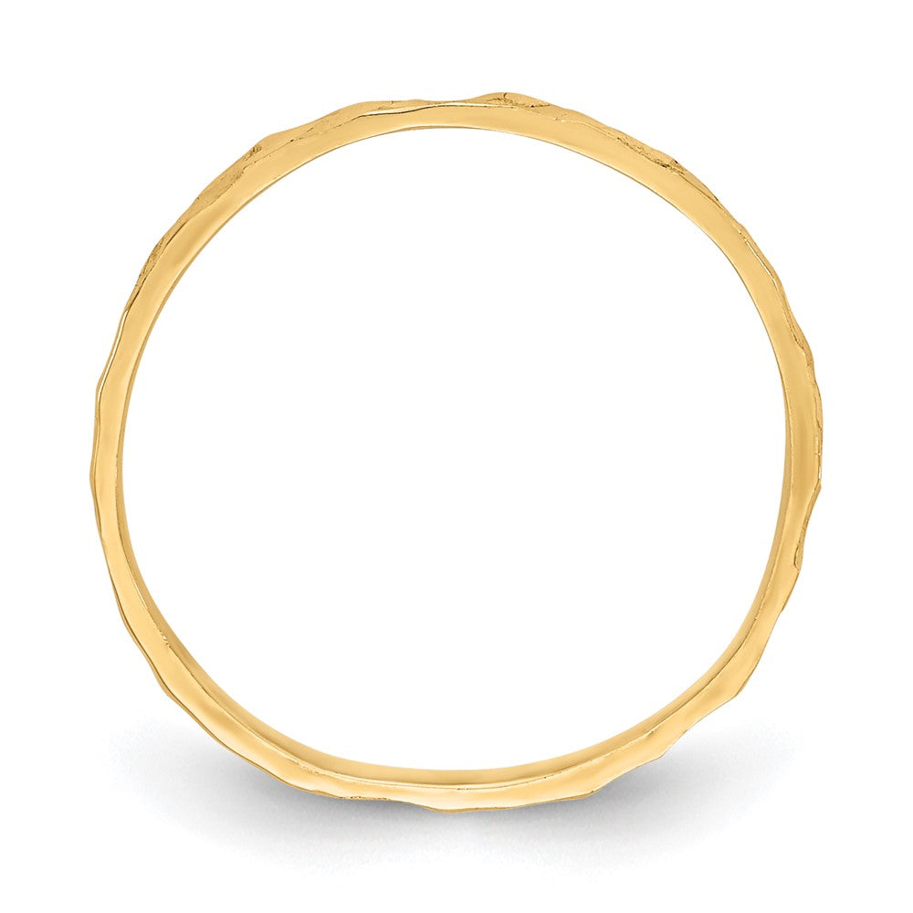 10K Gelbgold 10K Diamantiert Zig-zag Design Ring Childs Ring