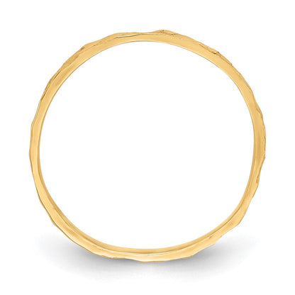 10K Gelbgold 10K Diamantiert Zig-zag Design Ring Childs Ring