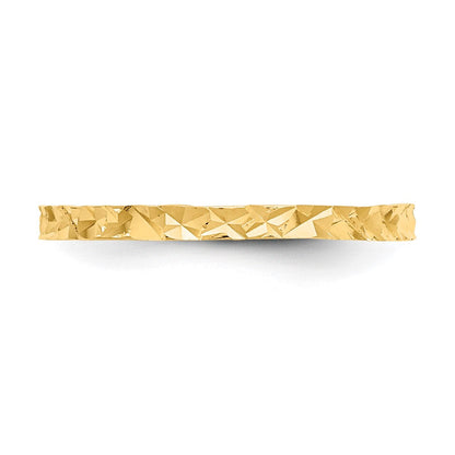 10K Gelbgold 10K Diamantiert Design Ring Childs Ring
