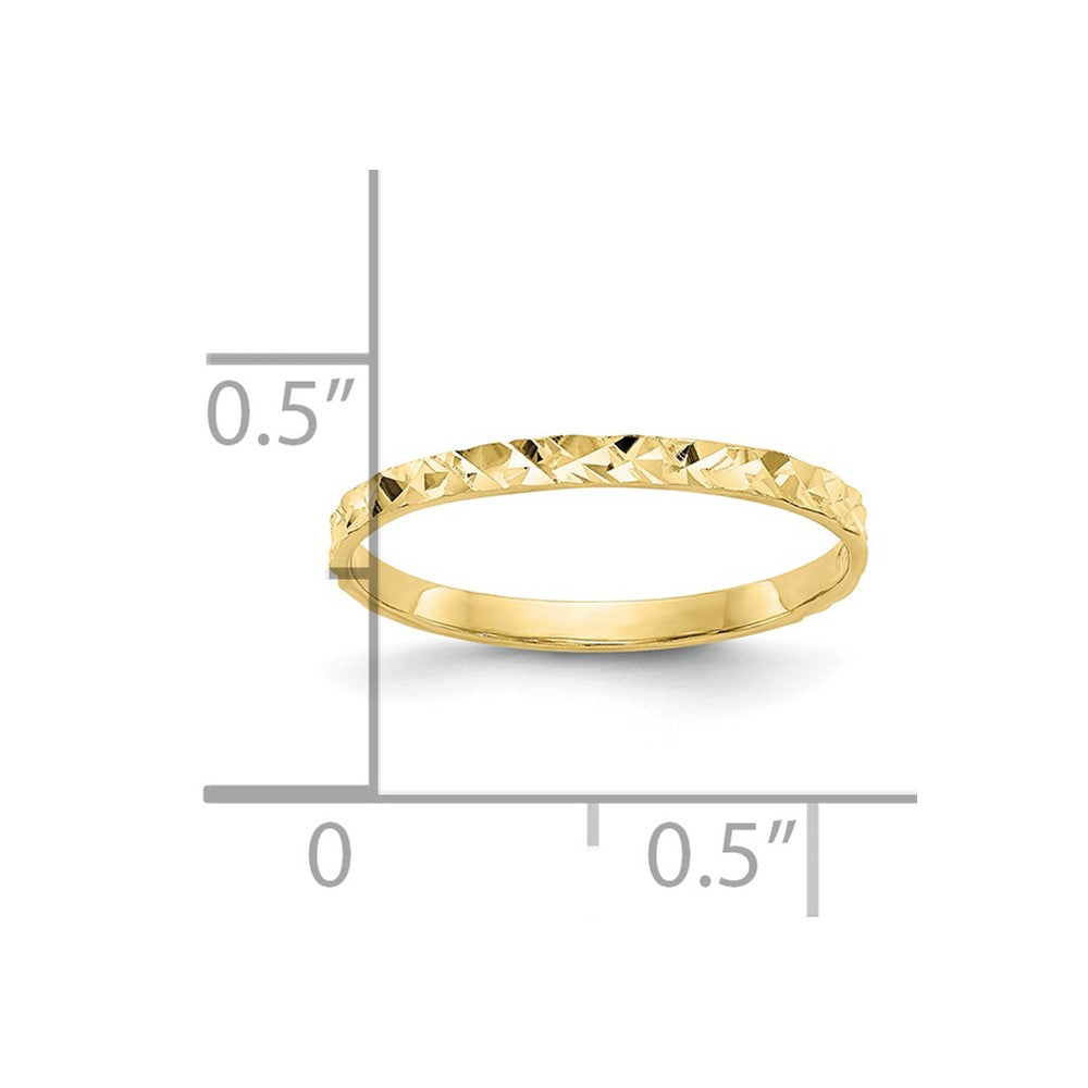 10K Gelbgold 10K Diamantiert Design Ring Childs Ring