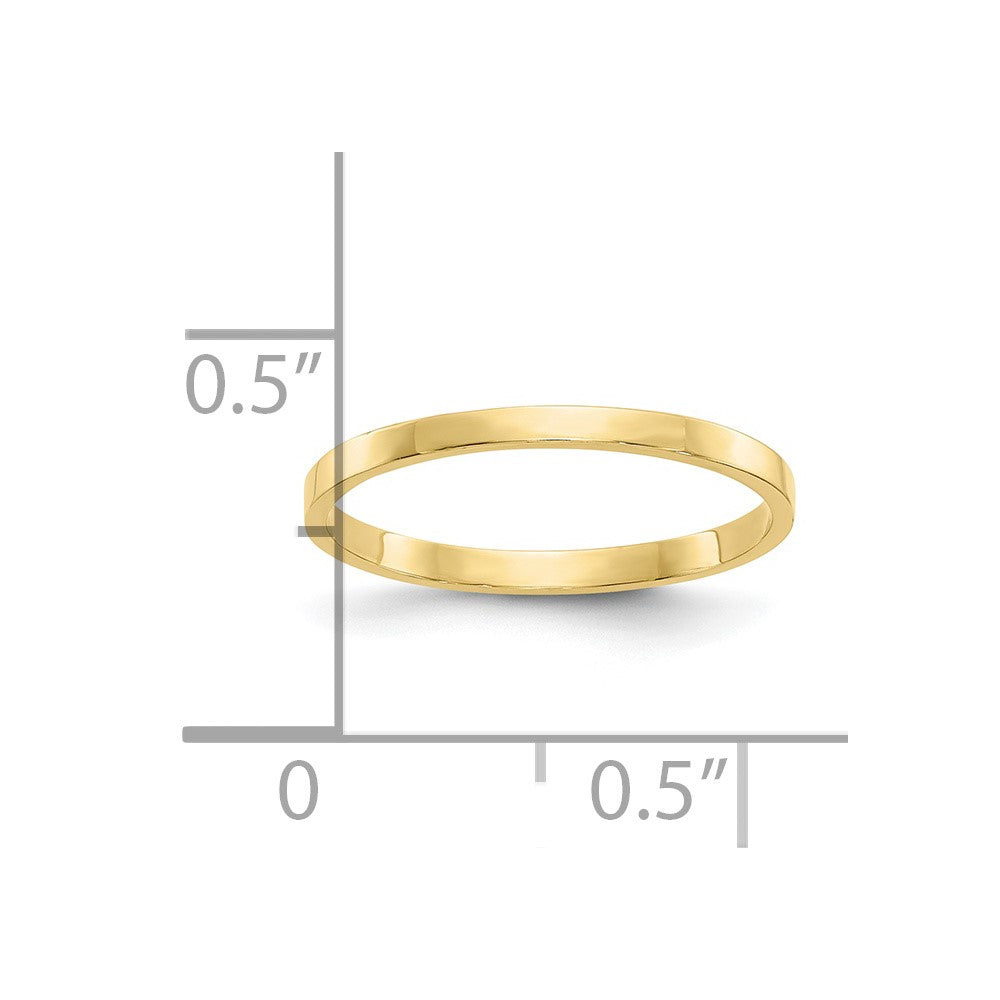 10K Gelbgold 10K Hoch Poliert Ring Childs Ring