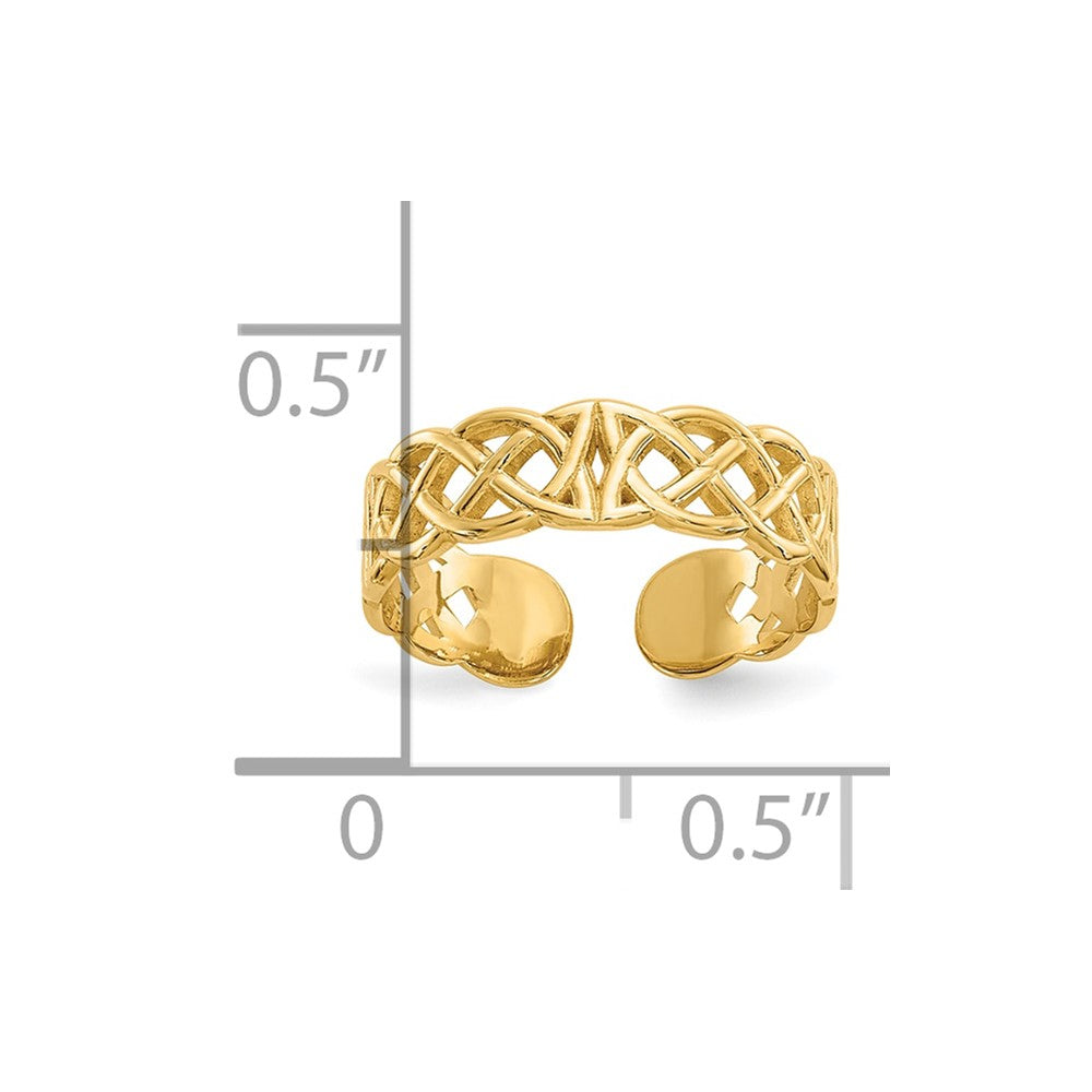 10K Gelbgold 10K Keltisch Zehenring