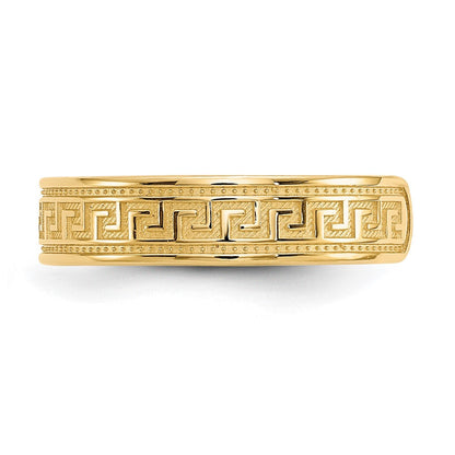 10K Gelbgold 10K Greek Key Zehenring