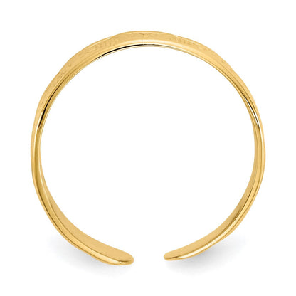 10K Gelbgold 10K Verstellbar Poliert Ring Zehenring