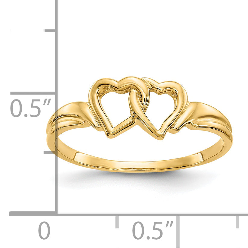 10K Gelbgold 10K Herz Ring