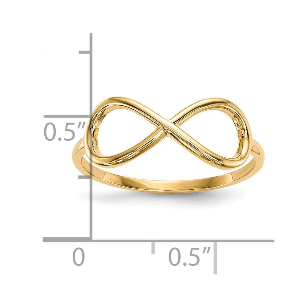10K Gelbgold 10K Poliert Unendlichkeit Ring