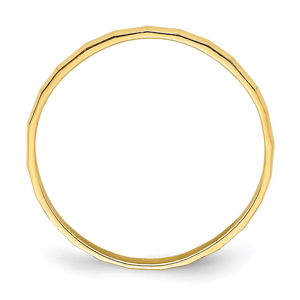 10K Gelbgold Bamboo Texture Baby Ring