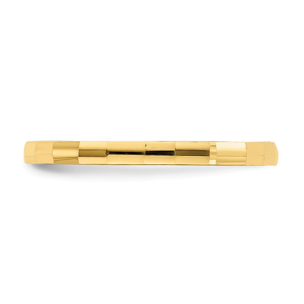 10K Gelbgold Bamboo Texture Baby Ring