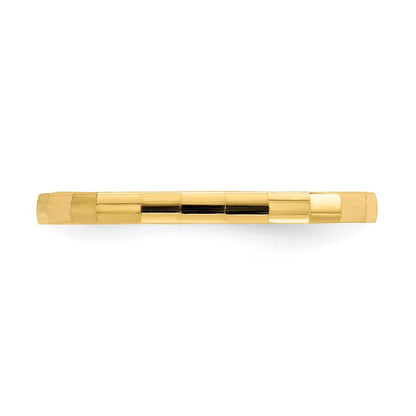 10K Gelbgold Bamboo Texture Baby Ring