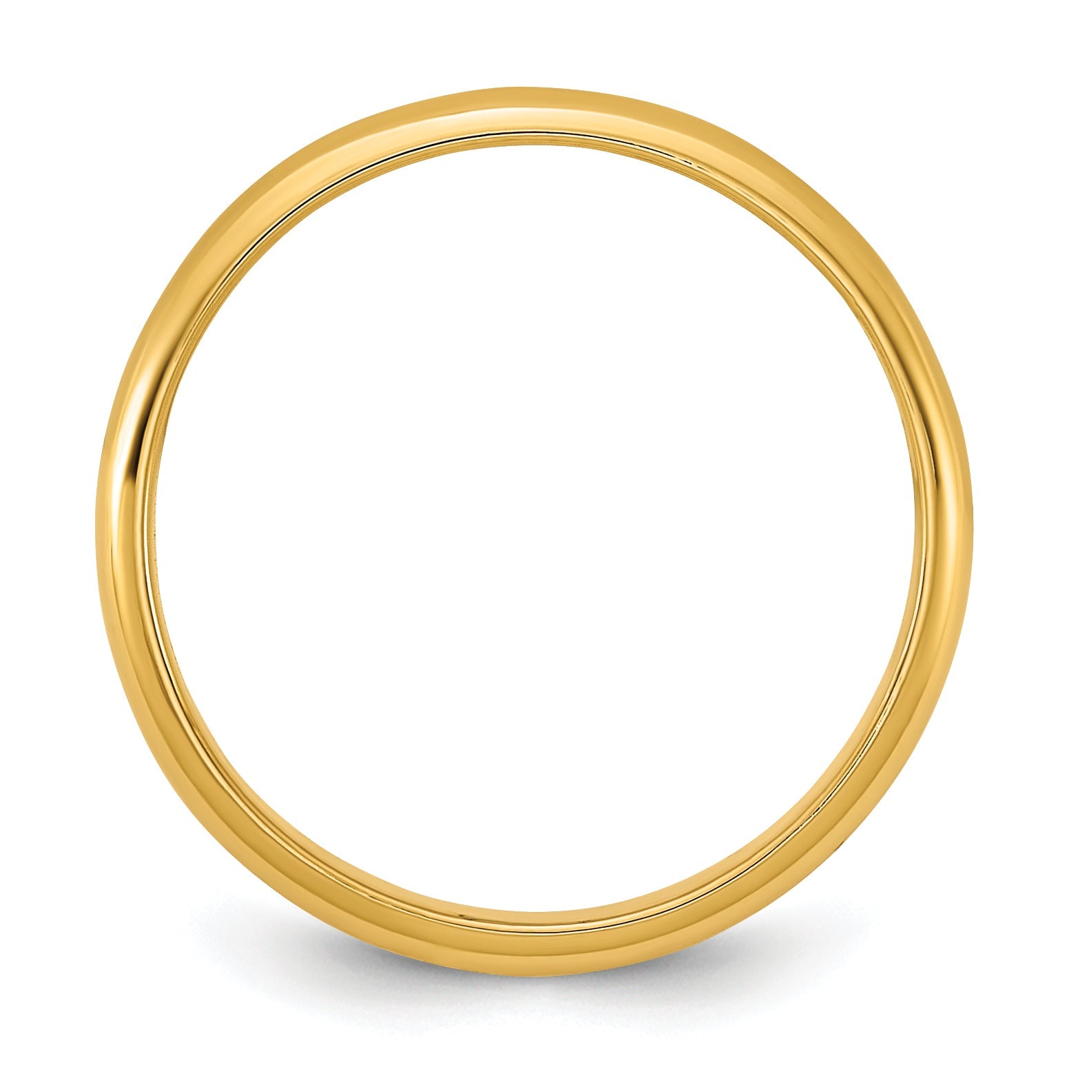 10K Gelbgold 2mm Halb-round Ring Größe 3 Baby / Kinder Ring