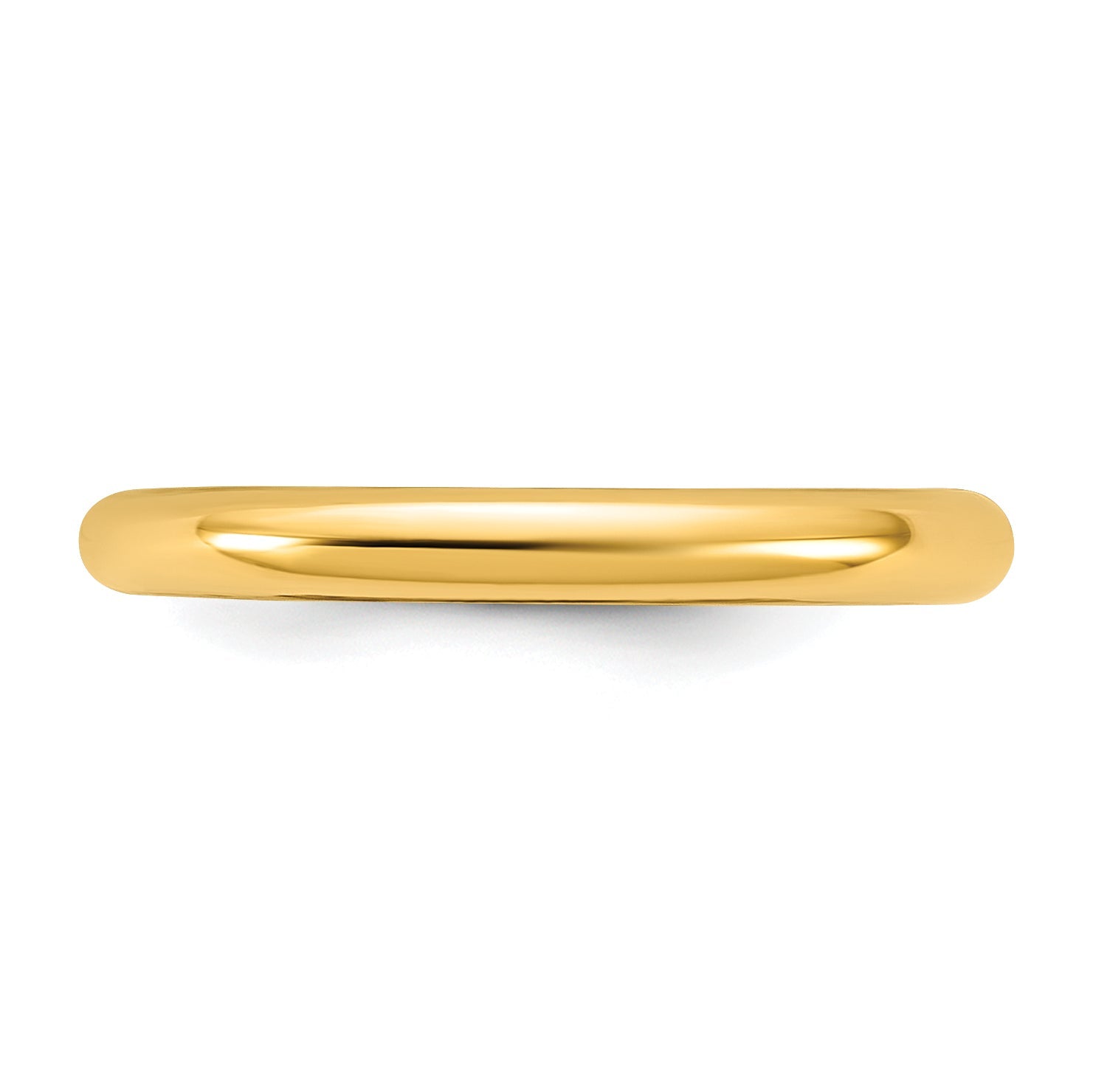 10K Gelbgold 2mm Halb-round Ring Größe 3 Baby / Kinder Ring