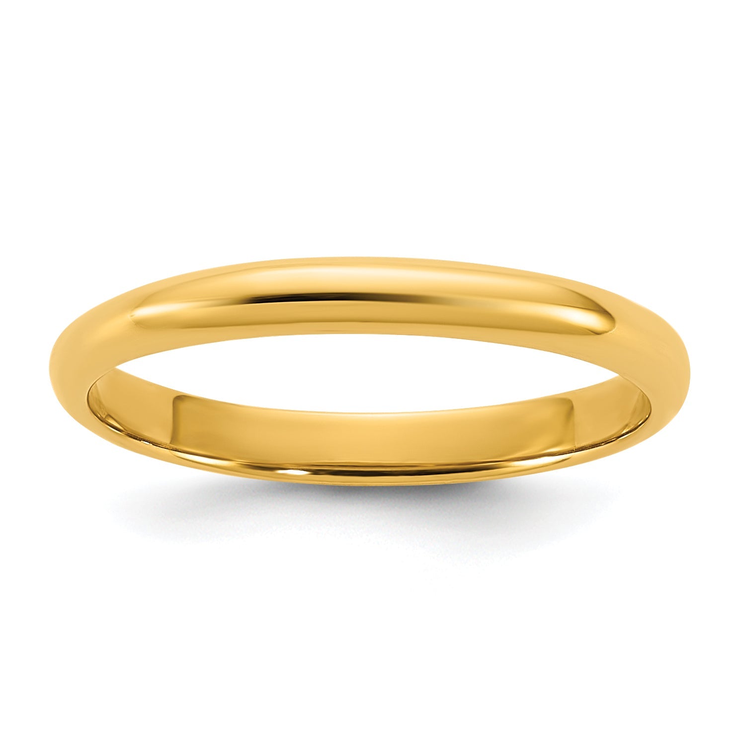 10K Gelbgold 2mm Halb-round Ring Größe 3 Baby / Kinder Ring