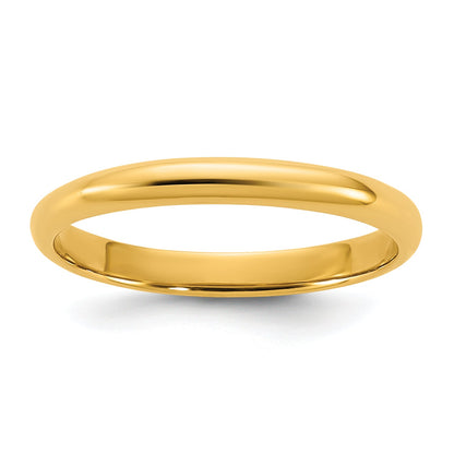 10K Gelbgold 2mm Halb-round Ring Größe 3 Baby / Kinder Ring