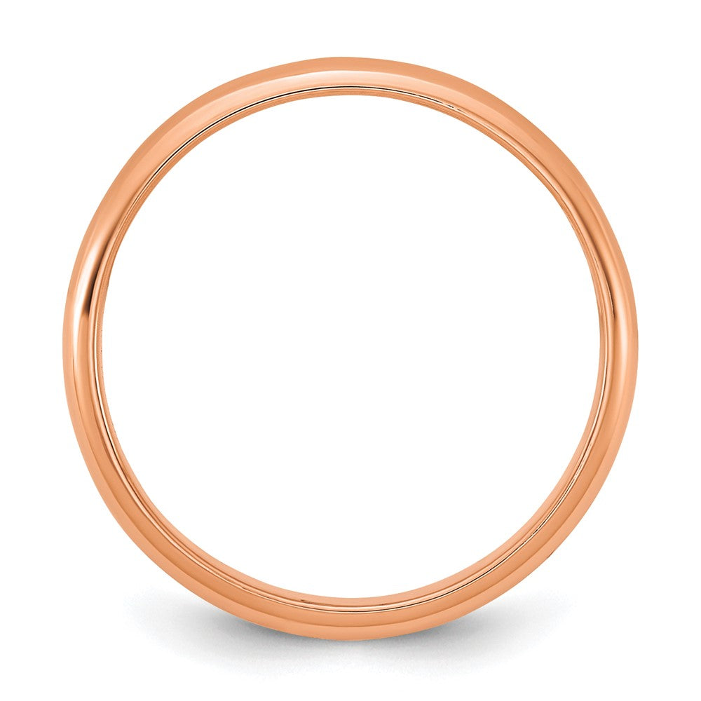 10K Roségold 2mm Halb-round Ring Größe 3 Baby / Kinder Ring