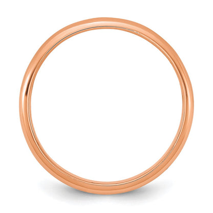 10K Roségold 2mm Halb-round Ring Größe 3 Baby / Kinder Ring