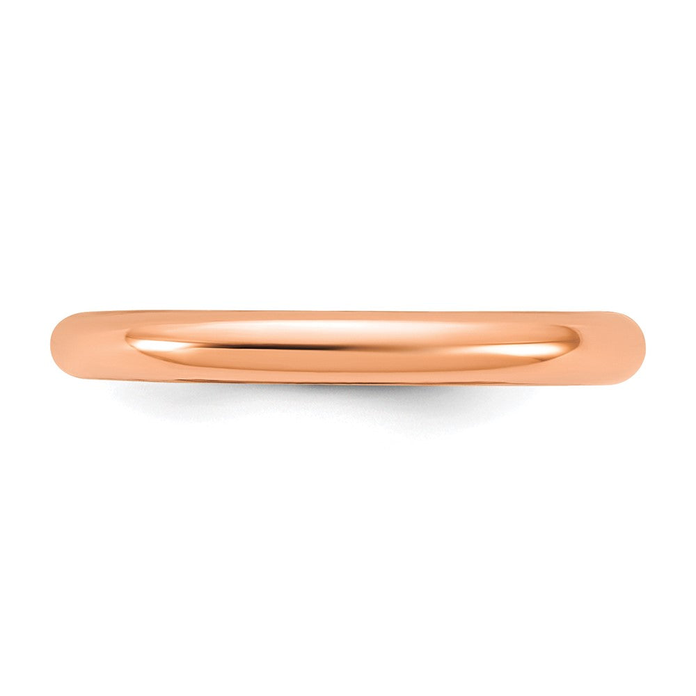 10K Roségold 2mm Halb-round Ring Größe 3 Baby / Kinder Ring