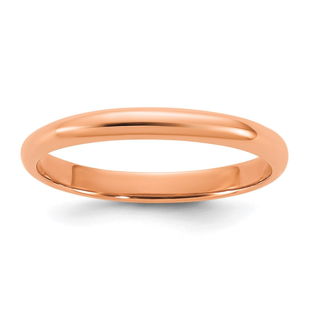 10K Roségold 2mm Halb-round Ring Größe 3 Baby / Kinder Ring