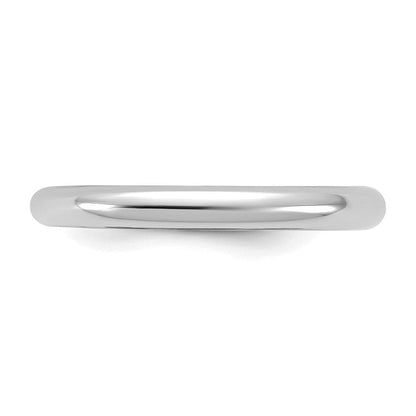 10K Weißgold 2mm Halb-round Ring Größe 3 Baby / Kinder Ring