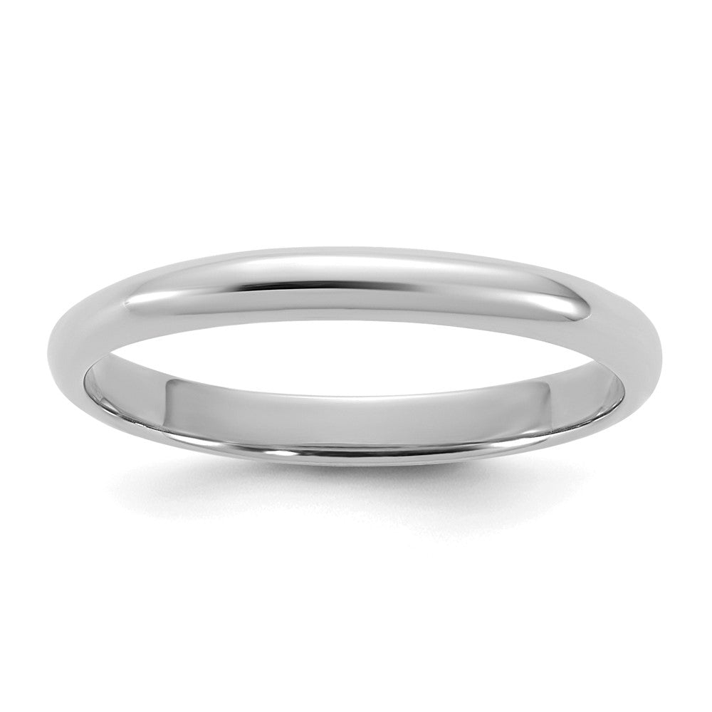 10K Weißgold 2mm Halb-round Ring Größe 3 Baby / Kinder Ring
