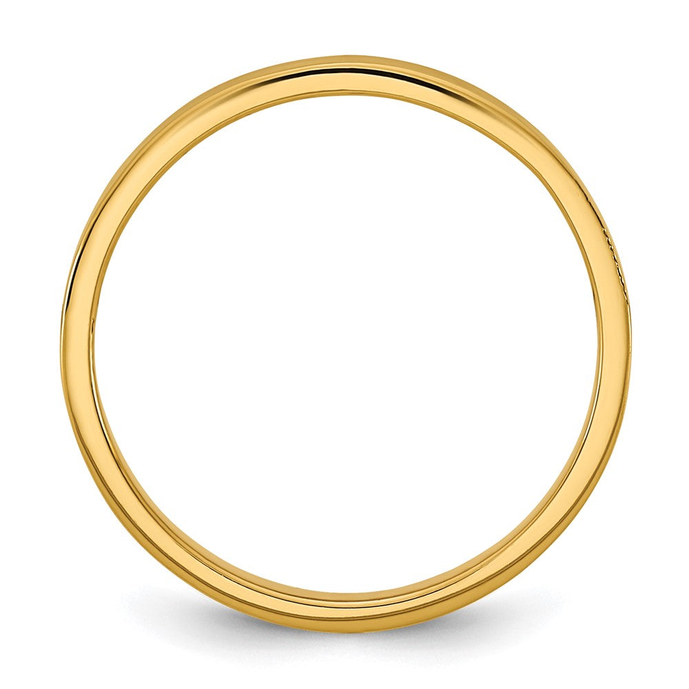 10K Gelbgold 10K Hoch Poliert 2mm Flach Ring Größe 3 Baby / Kinder Ring