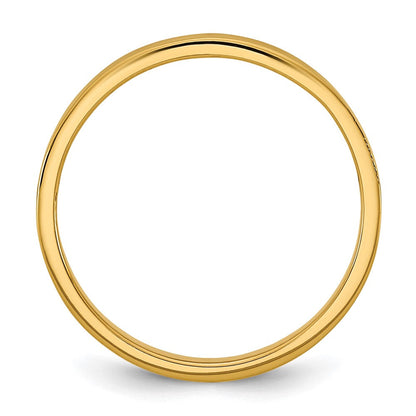 10K Gelbgold 10K Hoch Poliert 2mm Flach Ring Größe 3 Baby / Kinder Ring