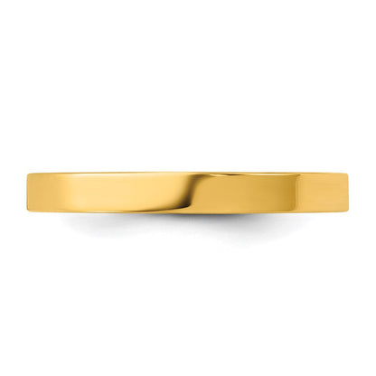 10K Gelbgold 10K Hoch Poliert 2mm Flach Ring Größe 3 Baby / Kinder Ring