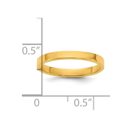 10K Gelbgold 10K Hoch Poliert 2mm Flach Ring Größe 3 Baby / Kinder Ring