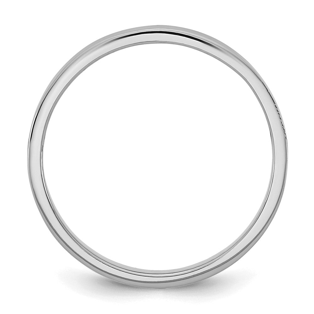 10K Weißgold 10K Hoch Poliert 2mm Flach Ring Größe 3 Baby / Kinder Ring