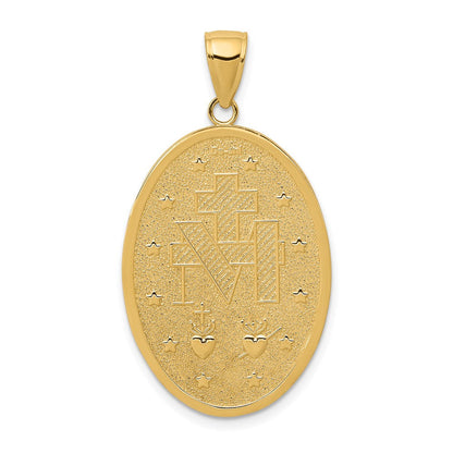10K Gelbgold Wundertätig Medaille Anhänger