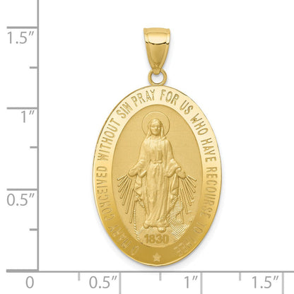 10K Gelbgold Wundertätig Medaille Anhänger