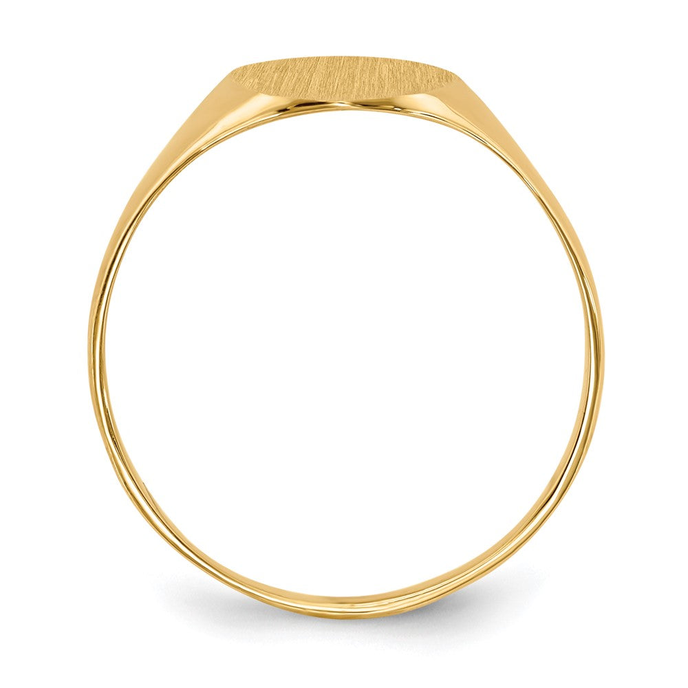 10K Gelbgold 10.0x8.5mm Geschlossen Rückseite Siegel Ring