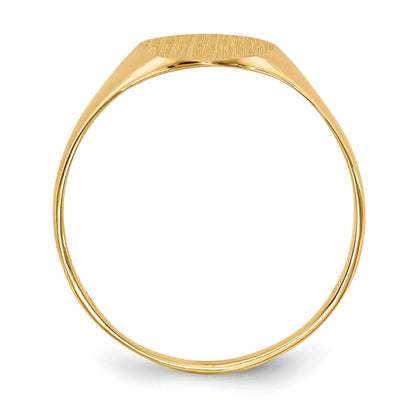 10K Gelbgold 10.0x8.5mm Geschlossen Rückseite Siegel Ring