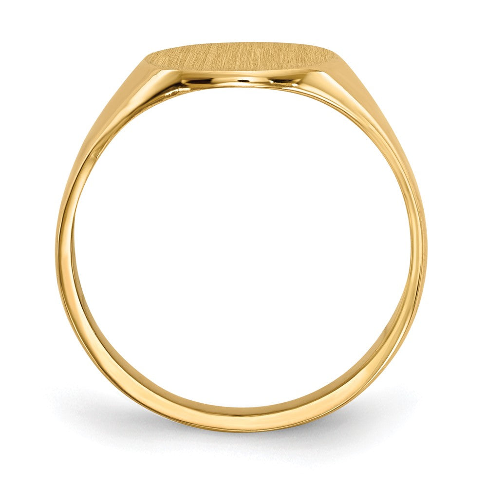 10K Gelbgold 9.5x10.0mm Geschlossen Rückseite Siegel Ring