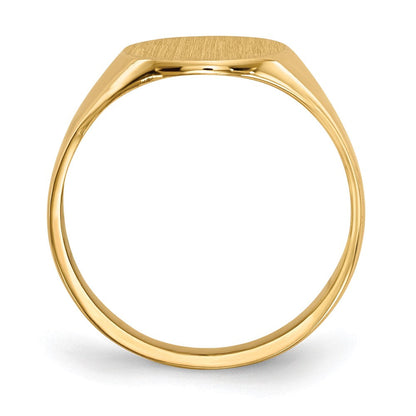 10K Gelbgold 9.5x10.0mm Geschlossen Rückseite Siegel Ring