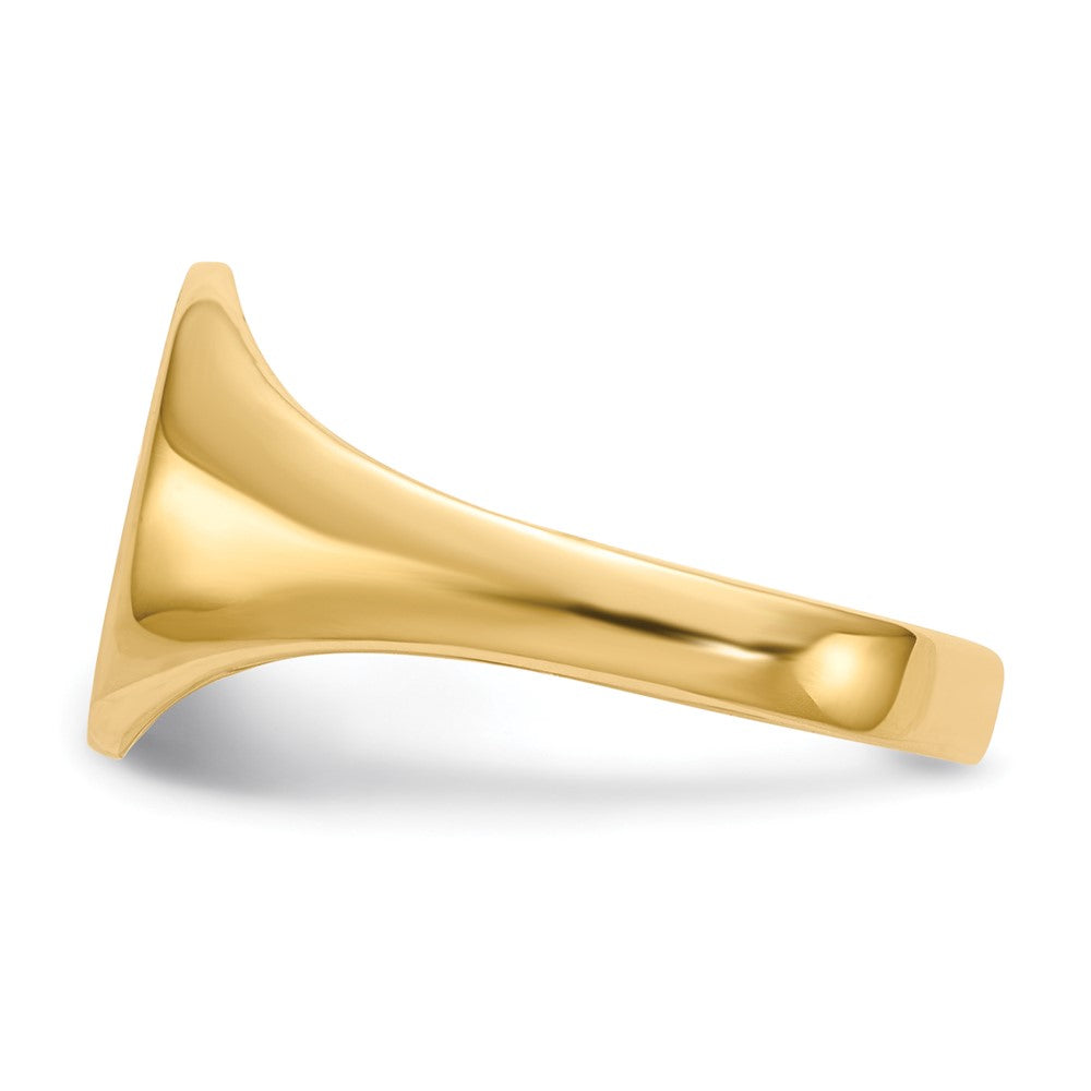 10K Gelbgold 9.5x10.0mm Geschlossen Rückseite Siegel Ring
