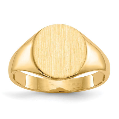 10K Gelbgold 9.5x10.0mm Geschlossen Rückseite Siegel Ring