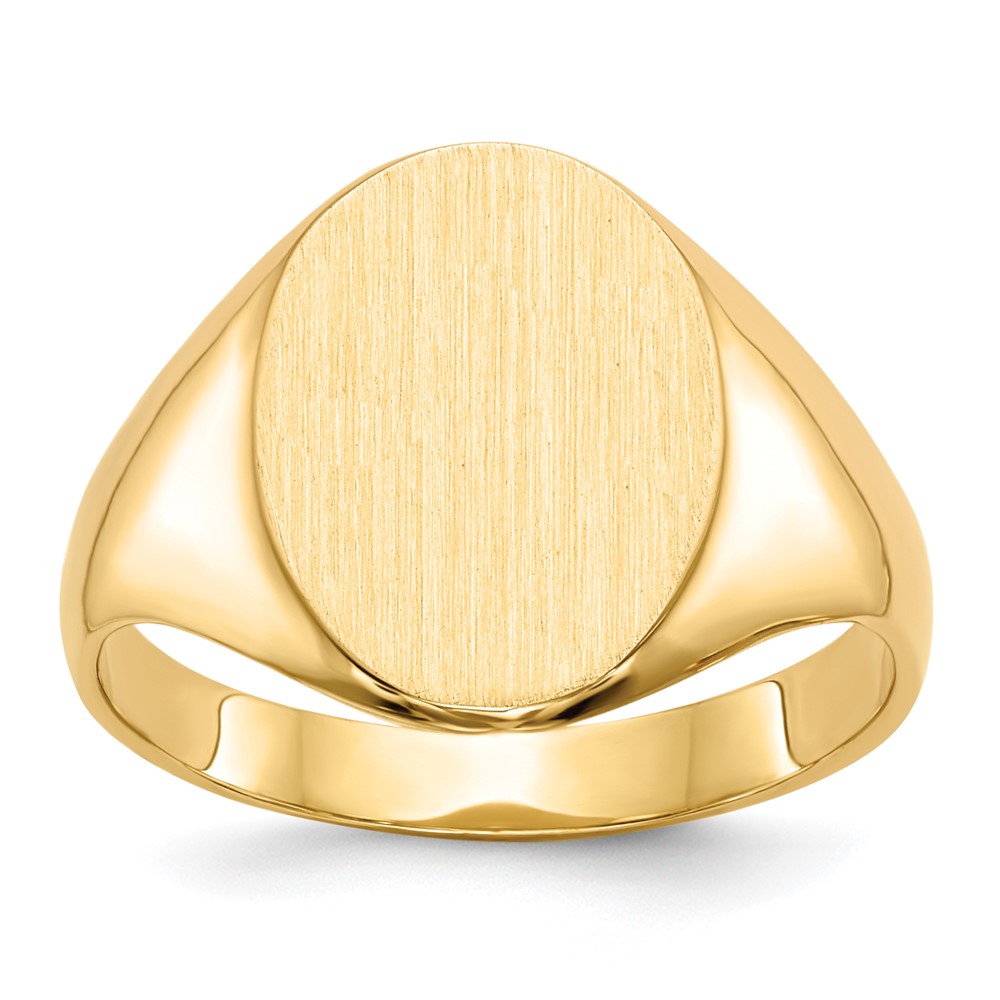 10K Gelbgold 14.0x10.0mm Geschlossen Rückseite Siegel Ring