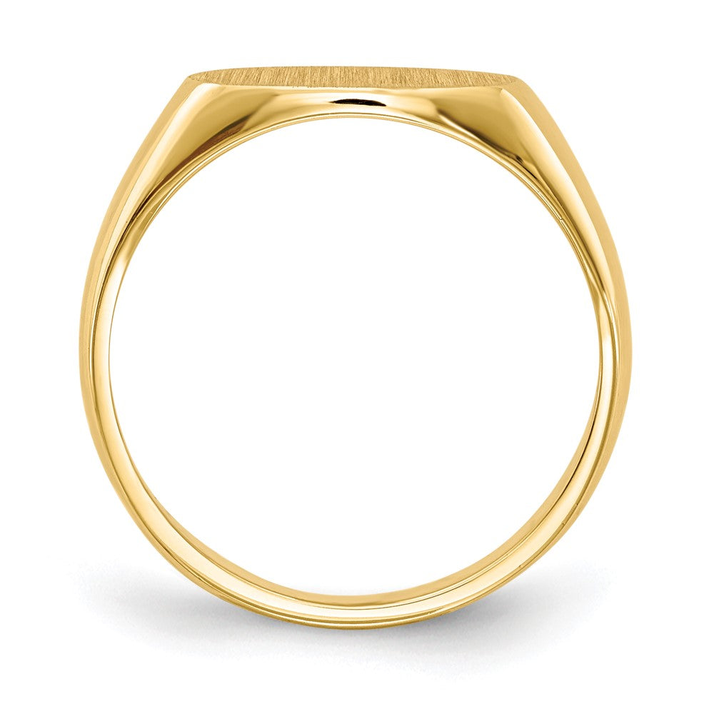 10K Gelbgold 6.5x11.5mm Geschlossen Rückseite Siegel Ring