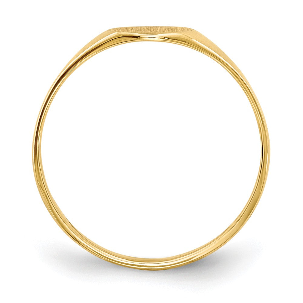 10K Gelbgold 6.5x7.5mm Geschlossen Rückseite Siegel Ring
