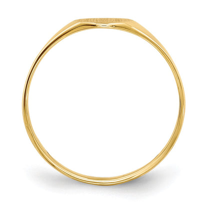 10K Gelbgold 6.5x7.5mm Geschlossen Rückseite Siegel Ring