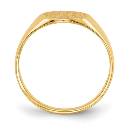 10K Gelbgold 8.5x9.5mm Geschlossen Rückseite Siegel Ring