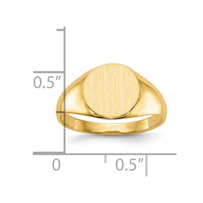10K Gelbgold 8.5x9.5mm Geschlossen Rückseite Siegel Ring