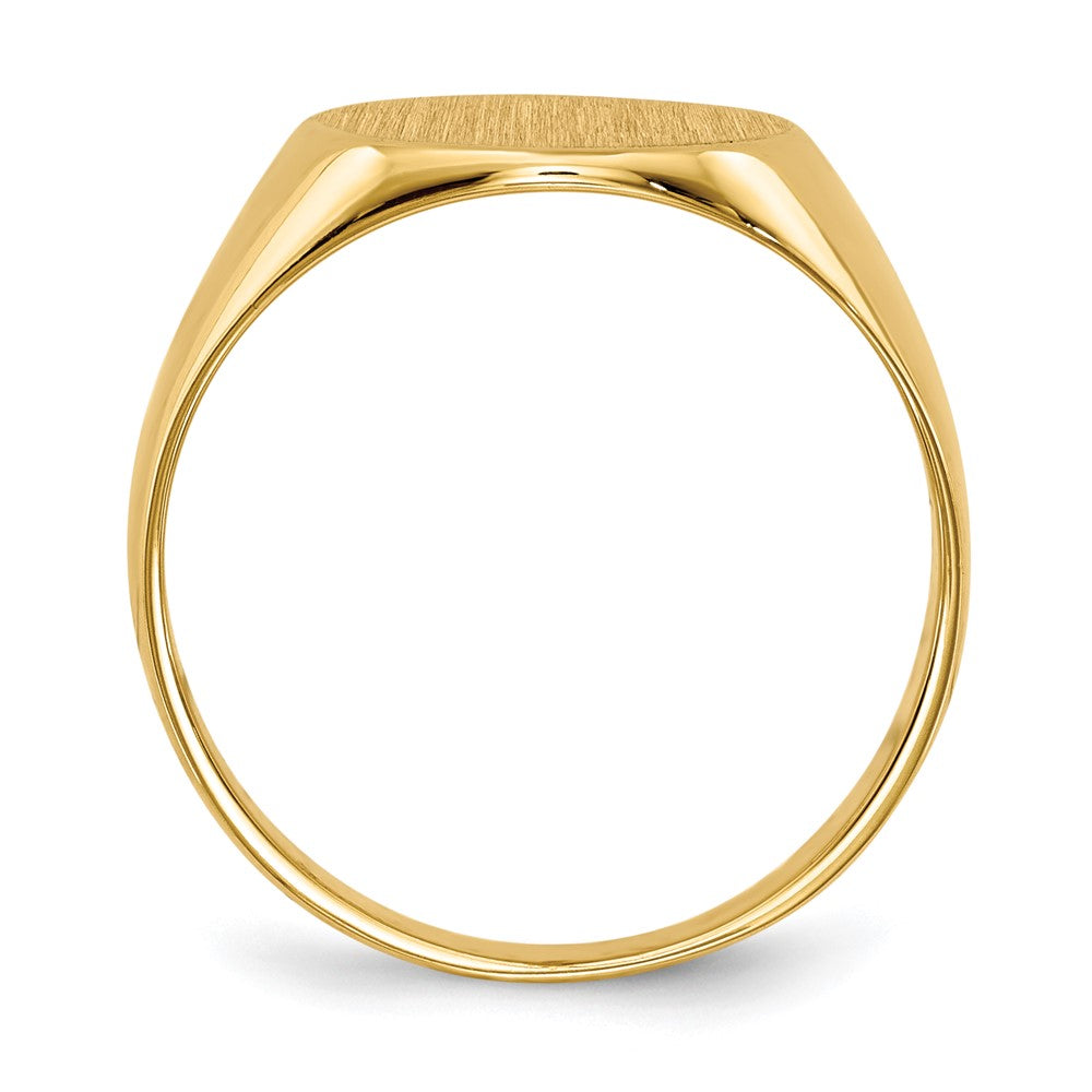10K Gelbgold 10.5x11.0mm Geschlossen Rückseite Siegel Ring