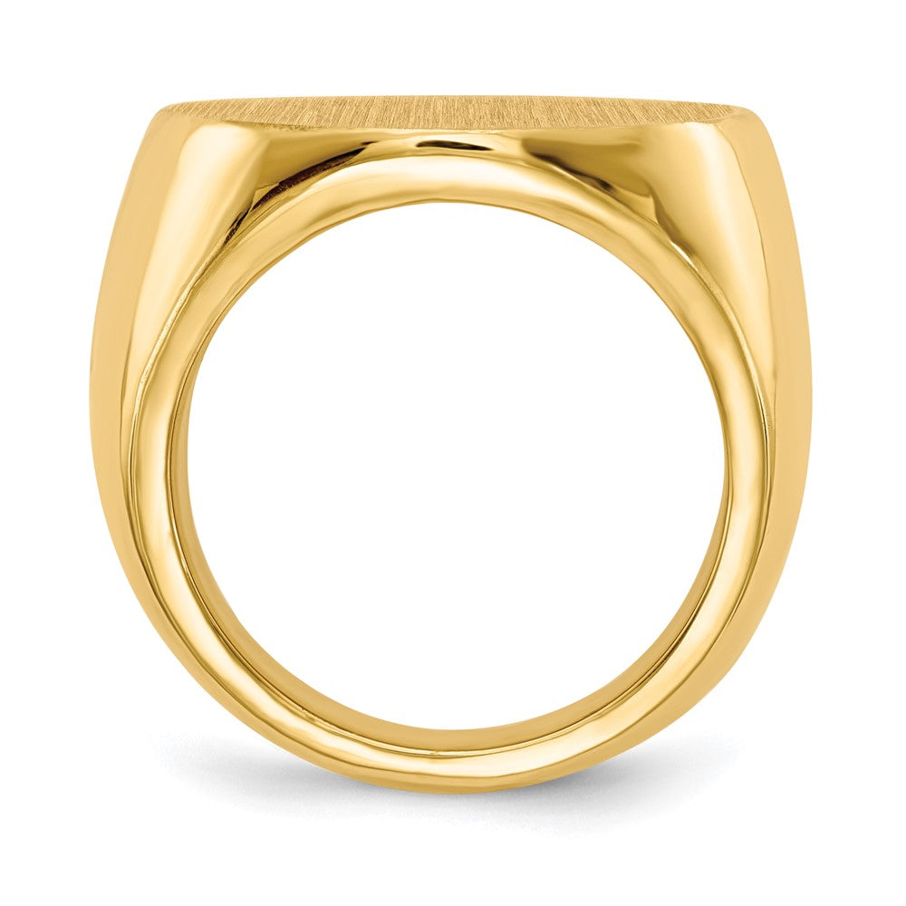10K Gelbgold 21.0x21.5mm Geschlossen Rückseite Herren Siegel Ring