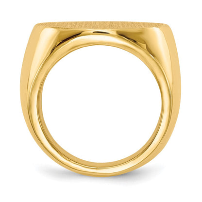 10K Gelbgold 21.0x21.5mm Geschlossen Rückseite Herren Siegel Ring